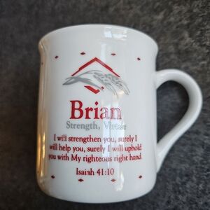 Inspirational White and Red Mug